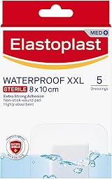 Elastoplast Waterproof XXL Med+ Dressings 5 Plasters 8x10 cm 0% Latex