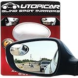 New Blind Spot Mirrors. Can be Adjustable or Fixed Installed. Car Mirror for Blind Side/Door Mirrors by Utopicar. Larger Image and Traffic Safety. Wide Angle Rear View! [Frameless Design] (2 Pack)