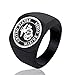 Zhongzhe Stainless Steel Men Signet Ring US Marine Corps Insignia Ring for Dad Husband