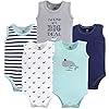 Hudson Baby Unisex Baby Cotton Sleeveless Bodysuits, Whale, 0-3 Months Hudson Baby Unisex Baby Cotton Sleeveless Bodysuits, Whale, 0-3 Months