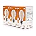 Leadleds A19 Dimmable LED Bulb, 6.5W Vintage Edison Style LED Filament Bulb, 3000K Warm White, E26 Medium Base, 810 Lumens, 70 Watt Incandescent Equivalent, 3-Pack