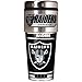 NFL Oakland Raiders Metallic Travel Tumbler, Stainless Steel and Black Vinyl, 16-Ounce