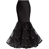 VanRose Women's Ankle Length Petticoat Bridal Wedding Slip Hoopless Crinoline Underskirt