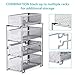 Bextsware Auledio Stackable 2 Tier Under Sink Cabinet Organizer with Sliding Storage Drawer, Silver
