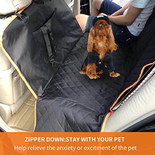 Paercute New Upgrade Dog Car Seat Covers 100% Waterproof Car Seat for Dogs with Side Flaps Hammock Scratch Proof & Nonslip Dog Seat Covers for Back Seat Washable Dog Seat Cover for Cars Trucks and SUV - Thumbnail 4