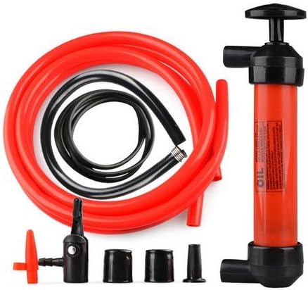 Floratek Universal Multi-Function Fuel Pump Transfer - 200cc Portable Hand Manual Oil Pump Car Tire Water Oil Fuel Change Transfer Gas Liquid Pipe Air Pump Kit