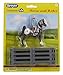 Breyer Horses Stablemates Western Chestnut Appaloosa with Cowgirl and Fencing