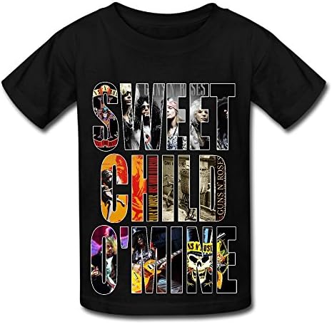IYI 2016 Child's Guns N Roses Logo Fashion T Shirt Black