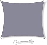 HEYOMART Sun Shade Sail 2m x 2m Square Grey UV 98% Waterproof Outdoor