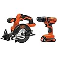 BLACK+DECKER 20V MAX* POWERCONNECT Cordless Drill/Driver + Circular Saw Combo Kit (BD2KITCDDCS)
