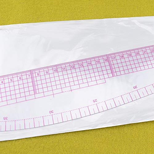 Potelin DIY Cloud Shape Ruler for Clothing Measurement Multifunctional Plastic Cutting Ruler Sowing Surveying Curve Sewing Work Tool 2 Pieces - Thumbnail 3
