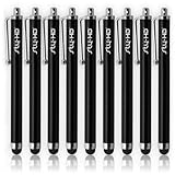 Capacitive Stylus Pen for Tablets & Cellphones [Sty-HD Bundle of 9 - Executive Black] - best for iPad 3 4 5 Air Mini iphone 6 iphone 6 plus 6+ Samsung Galaxy Note 2 3 4 Google Nexus 5 Samsung Galaxy S3 S4 S5 - Soft Tip Fine Point Drawing and Writing
