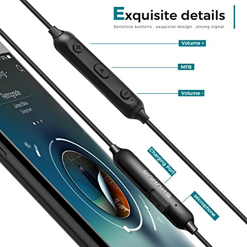Bluetooth-Headphones-SHUHUA-Sports-Wireless-Earbuds-In-Ear-Magnetic-Stereo-Earphones-with-Mic-IPX5-NANO-Coating-Splash-Proof-Waterproof-Headset-Secure-Fit-for-iphone-X