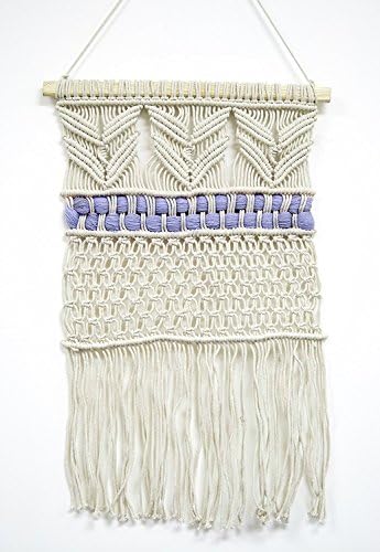 Yes US Macrame Woven Wall Tapestry: Home Wall Hanging Macrame Art with Wooden Clips Set Top Room Decoration Boho Wall Art/Pictures Organizer| Add Style To Your Room Wall &amp; Keep Memories Forever (Blue)