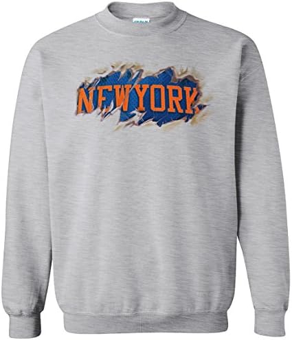 Amnesty Sports Spring Sweatshirts (New York Basketball (Sport Grey), XX-Large)