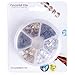 PH PandaHall 180pcs Flower Bead Cap, 6 Colors Bead End Cap Alloy Filigree Metal Multi-Petal Spacer Beads Caps End Charm Caps for DIY Earrings Bracekets Necklace Jewelry Craft Making