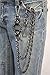TFJ Men Wallet Chain Fashion Metal Spike Horn Charm Keychains Skull Rusty Silver