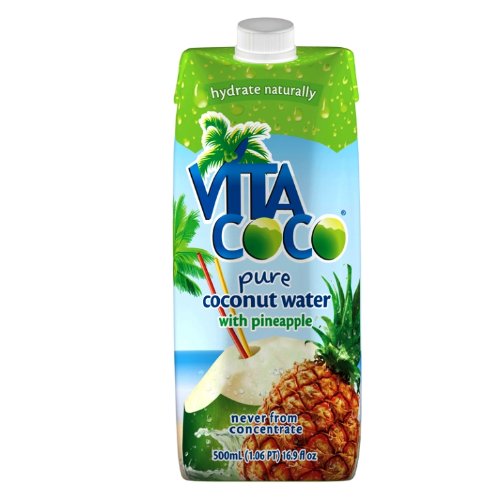 Vita Coco Coconut Water, Pineapple, 16.9 Ounce (Pack of 12) image