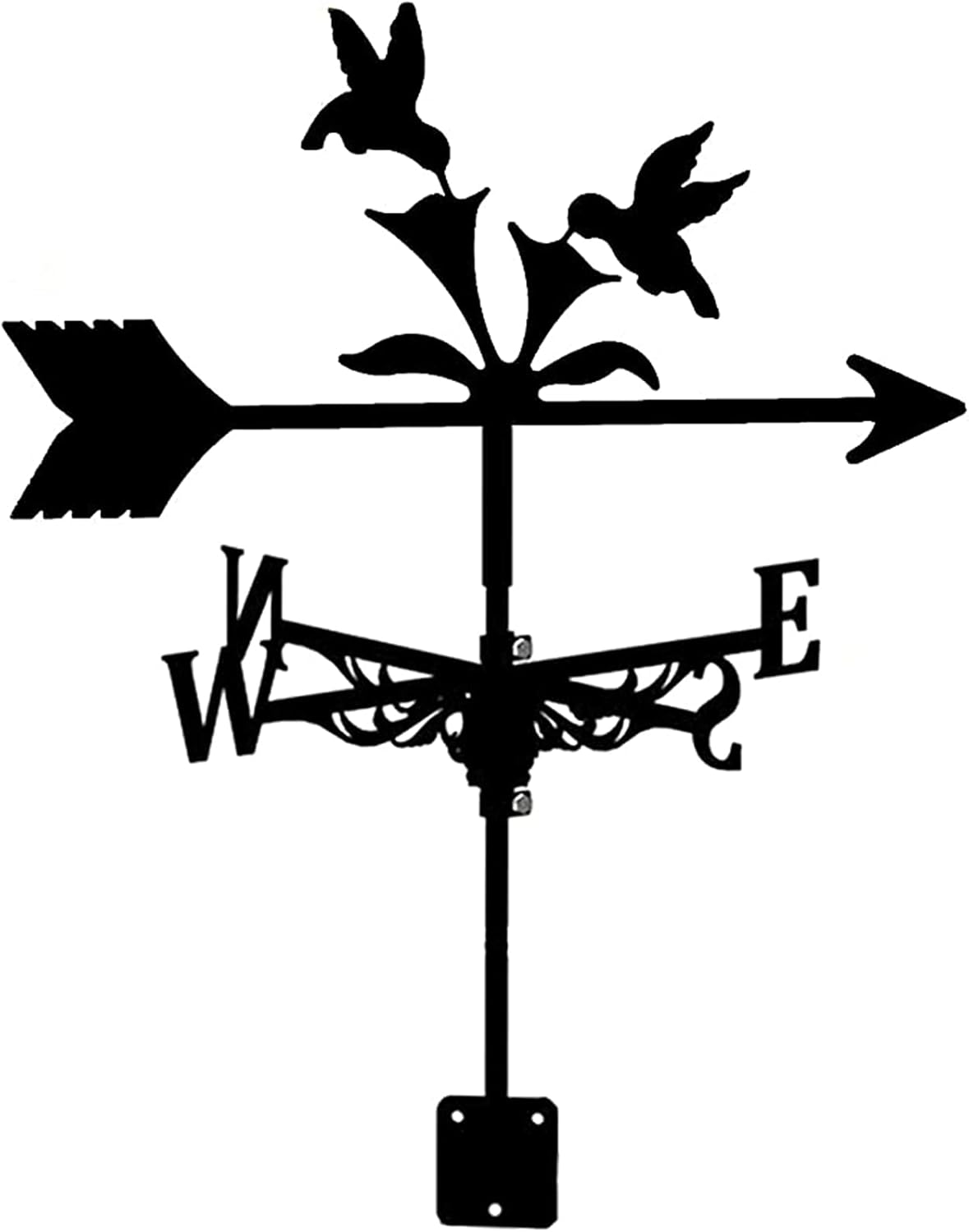 Weathervanes - LAUMOE Exquisite Metal Farmhouse Weather Vane Garden Stake Weathervane Retro Durable Scene Wind Direction Indicator Garden Mount Yard Decoration Weathercock Suitable for Outdoor Metal Products