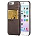 TRAKK SLIM iPhone 7 Plus PU Leather Case, Premium Woven Rich Texture with Credit Card Slot Holder, TWILL Lined iPhone Protective Case for Apple iPhone 7 Plus 5.5 Inch, Brown