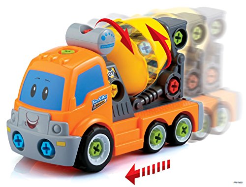 Memtes Take-A-Part Cement Mixer Truck Toy Included with Power Drill - Thumbnail 4