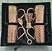 Mule Works by Flextyle Products - Moscow Mule Mugs Copper 4 Mug Gift Set. 16 oz Capacity 100% Pure Copper Hammered Finish with Copper Jigger and Copper Stirring Spoon - Beautiful Gift Box Included