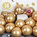 HoveBeaty Gold Balloons Chrome Shiny Metallic Latex 12 Inch Thicken Balloons 50 Pack for Wedding Party Baby Shower Christmas Birthday Carnival Party Decoration Supplies
