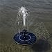 Tcbasrt Solar Powered Bird Bath Fountain Pump1.4W Solar Panel Water Floating Pump Kit, 4 Kinds Spay Heads for Pond, Pool and Garden Decoration