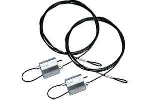 ANTIANXIA 2PCS Adjustable Picture Hanging Rope/Picture Hanger/Picture Hanging Wire, 1m - 1/16 in Stainless Steel Wire Rope, 100 lb. Load Capacity, for Hanging Mirrors, Pictures, Lamps, billboards and More.