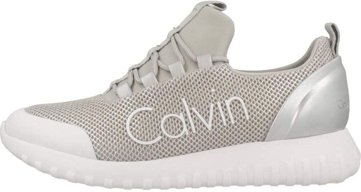 calvin klein silver glitter trainers