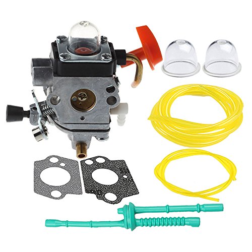 Hilom C1Q-S174 Carburetor with Primer Bulb Fuel Filter Line for STIHL FS87 FS90 FS100 FS110 FS130 HL90 HL95 HL100 HT100 HT101 KM90 KM100 KM110 SP90 Carb Trimmer 4180-120-0610 4180-120-0611