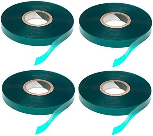 Bu 6 Rolls, 150 FEET X 1/2" Plant Tie Tape, 8 MIL Very Sturdy Stretch Tie Green Roll by UB Products