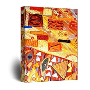 Canvas Wall Art - Abstract Golden Painting Color Composition - Giclee Print Gallery Wrap Modern Home Art Ready to Hang - 12x18 inches