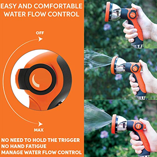 ALMA Garden Hose Nozzle Sprayer with THUMB CONTROL ON OFF VALVE 10