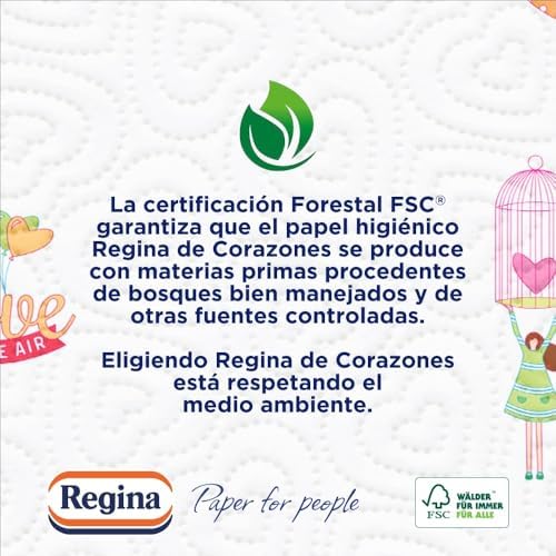de Corazones Papel Cocina - 21 Rollos, Máxima Absorbencia En Cada Hoja, 58 Hojas De 2 Capas Por Rollo, Color Decorado, Rollo grande