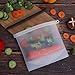 Reusable Silicone Food Storage Bag,DiHua Ziplock Bags,4 Large Srasher Bags,Food Grade,Versatile Preservation Bag Container for Vegetable,Meat,Fruit,No More Plastic