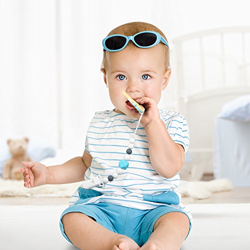 Vakoo Teether Pacifier Clip, Baby Teething Toys with Clip,Cookie Teether Holder, Silicone BPA-Free|Food-Grade Infant Toddlers Newborn Chewing Gifts - Thumbnail 2