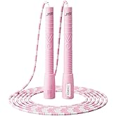 JOINROPE Skipping Rope, Adjustable Beaded Jump Rope with Double Bearing, Jump Rope for Kids at Home Schoel Gym,Tang-Free Flexible and Durable Jumping Ropes for Fitness