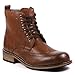 Metrocharm MC002 Men's Lace up Wing Tip Formal Dress Casual Fashion Boots (10.5, Brown)