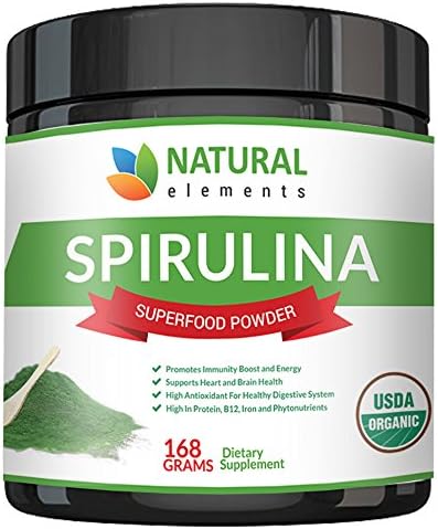 USDA Organic Spirulina Powder - Highest Quality Of Blue Green Algae From California &amp; Hawaii – 100% Vegetarian &amp; Vegan, Non-GMO, Non-Irradiated, &amp; Gluten Free – The Best Green Superfood For Smoothies!