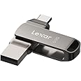 Lexar 512GB JumpDrive Dual Drive D400 USB 3.2 Type-C & Type-A Flash Drive for Storage Expansion, Photo Back-up for iPhone 15, Up to 170MB/s, Metal Housing & Swivel Design, Titanium (LJDD400512G-BNQNU)