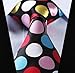 HISDERN Men's Polka Dot Jacquard Woven Tie Necktie Set 8.5 cm / 3.4 inches in Width Red/Blue/Pink