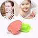 INNERNEED Manual Silicone Facial Cleansing Brush Face Scrubber Pads for Deep Cleansing, Gentle Exfoliating, Makeup Removal Brush, Anti-Aging Face Massage, Handheld (Pink + Green)