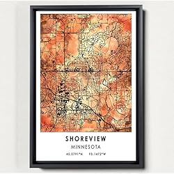 Shoreview Map Poster, Minnesota Map Art Poster, Map