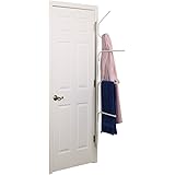 Household Essentials H12101 Hinge It Clutterbuster Towel Bars and Hook Valet | 3 Towel Bars and Hook ALL-IN-ONE | White