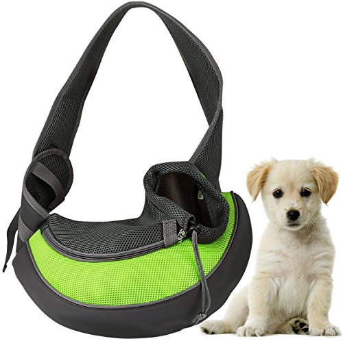 OWNPETS Large Dog Sling Carrier – Oxford & Cotton Fabric Pet Sling For Puppies And Cats, Shoulder Tote Travel Bag