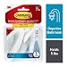 Command 745654016266 Towel Value Pack, Clear Frosted, 3-Hooks, 3-Large Water-Resistant Strip (BATH17-3ES), White primary