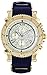 JOJINO Real Diamond Watch Chronograph Mens Gold Case Black Rubber Band MJX-1132
