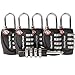 6 Pack TSA Approved Luggage Locks for Travel Safety, Small 4 Digit Combination Padlocks for Suitcases, Lockers & Bags