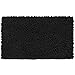 Vdomus Soft Microfiber Shag Bath Rug, Extra Absorbent Comfortable, Anti-Slip,Machine-Washable Large Bathroom Mat(Black 32'' X 20'')